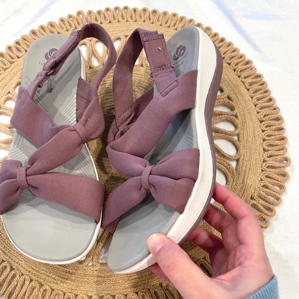 Clarks Cloudstepper Adjustable Lavender Open Toe … - image 3